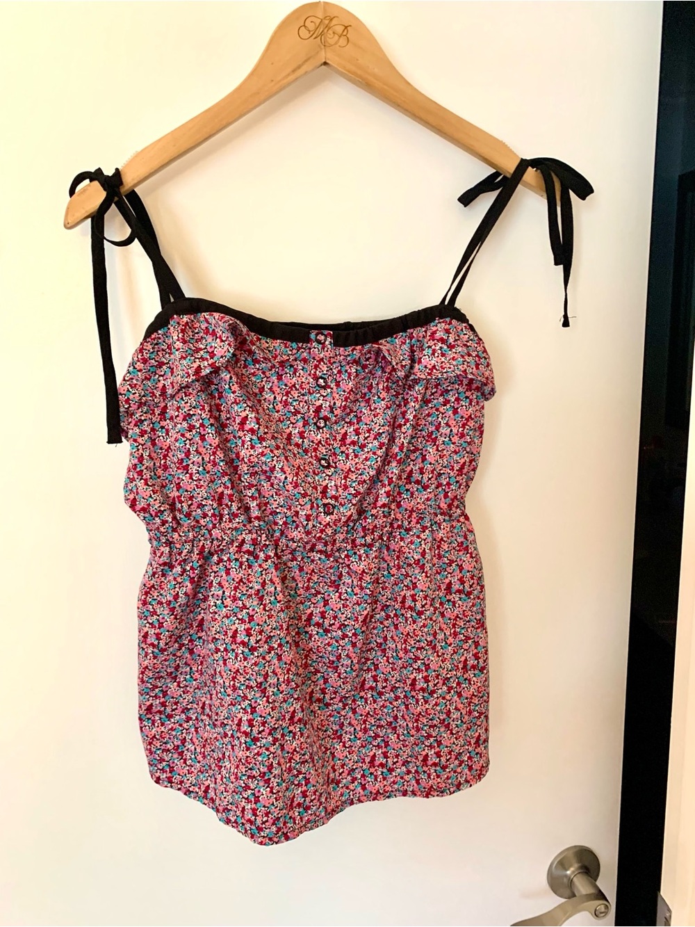 Roxy Pink Multi Floral Tie-Shoulder Camisole